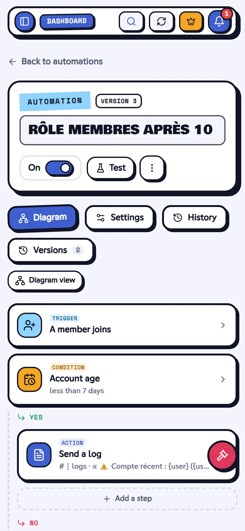 The list view on a phone. Editor in list view on a phone