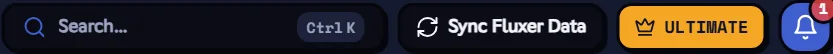 Sync Fluxer Data button in the dashboard header
