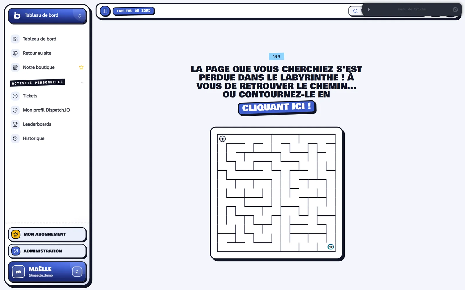 Un ticket archivé : ses informations (1) et son transcript (2). Page d'un ticket archivé avec ses informations et son transcript